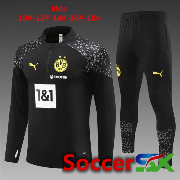 Dortmund BVB Kids Training Tracksuit Suit Black 2023/2024