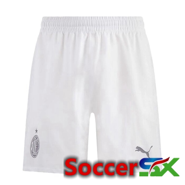 AC Milan Soccer Shorts Away White 2023/2024