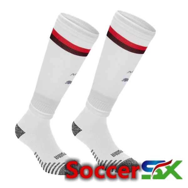 AC Milan Soccer Socks Away White 2023/2024
