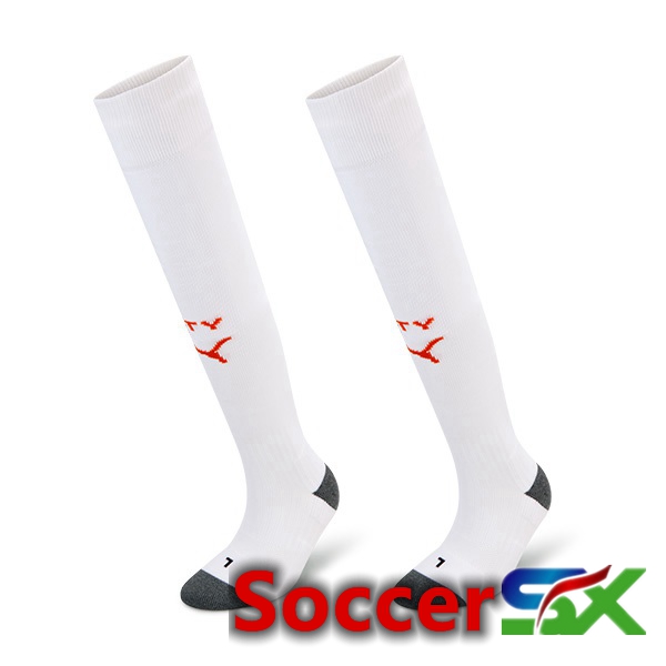 Manchester City Soccer Socks Away White 2023/2024