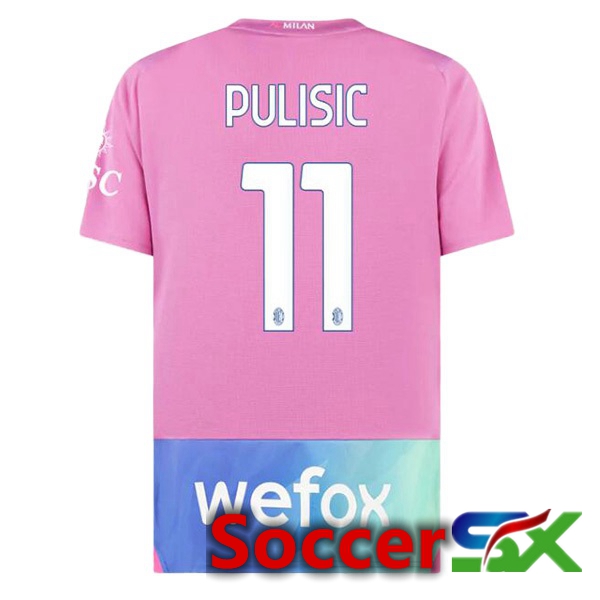 AC Milan (Pulisic 11) Third Soccer Jersey Rose 2023/2024