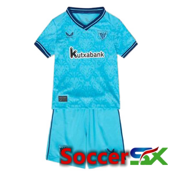Athletic Bilbao Kids Away Soccer Jersey Blue 2023/2024