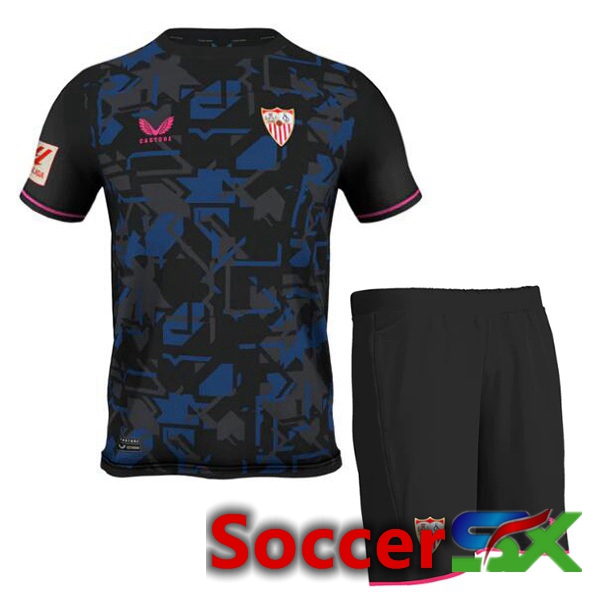 Sevilla FC Kids Third Soccer Jersey Blue 2023/2024