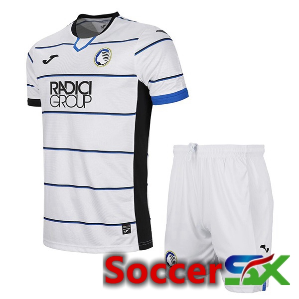 Atalanta Kids Away Soccer Jersey White 2023/2024