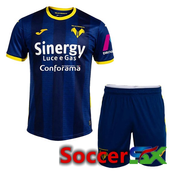 Hellas Verone Kids Home Soccer Jersey Blue 2023/2024