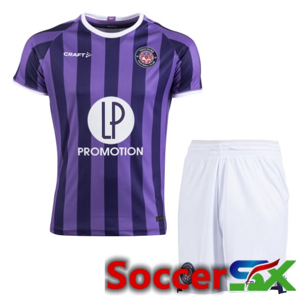 Toulouse Kids Away Soccer Jersey Purple 2023/2024