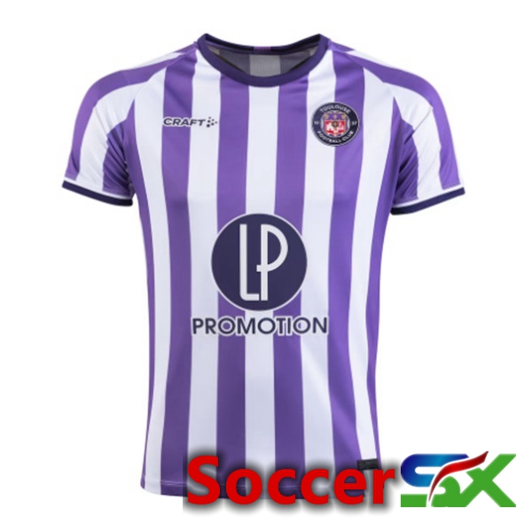 Toulouse Home Soccer Jersey Purple White 2023/2024