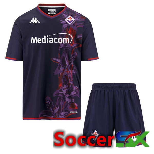 ACF Fiorentina Kids Third Soccer Jersey Black 2023/2024
