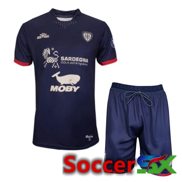 Cagliari Calcio Kids Third Soccer Jersey Blue Royal 2023/2024
