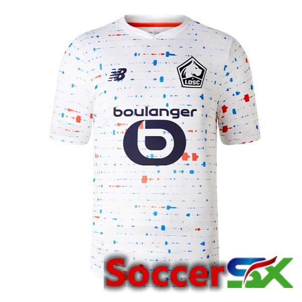 Lille OSC Away Soccer Jersey White 2023/2024