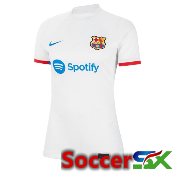 FC Barcelona Womens Away Soccer Jersey White 2023/2024