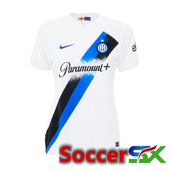 Inter Milan Womens Away Soccer Jersey White 2023/2024