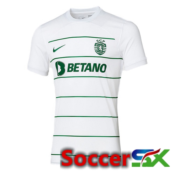 Sporting CP Away Soccer Jersey White 2023/2024