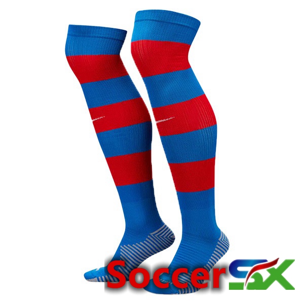 FC Barcelona Soccer Socks Home Red Blue 2023/2024