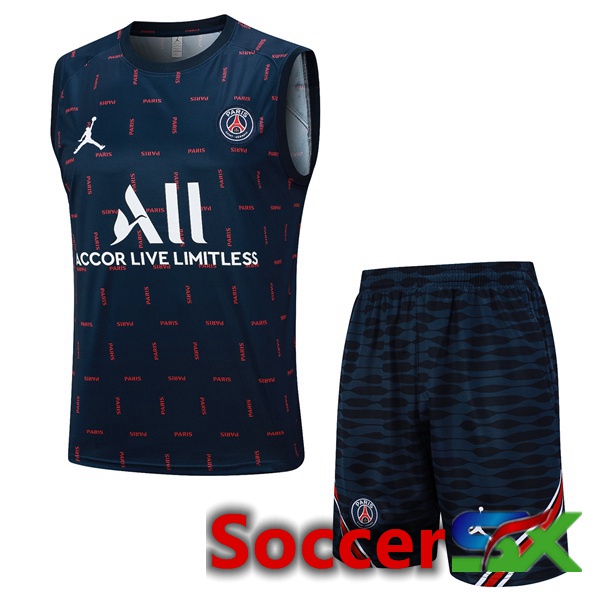 Paris PSG Soccer Vest + Shorts Blue Royal 2023/2024