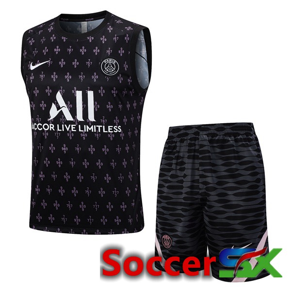 Paris PSG Soccer Vest + Shorts Black 2023/2024