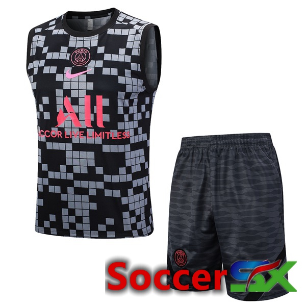 Paris PSG Soccer Vest + Shorts Grey 2023/2024