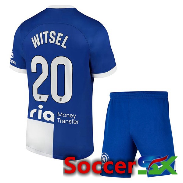 Atletico Madrid (Witsel 20) Kids Away Soccer Jersey Blue 2023/2024