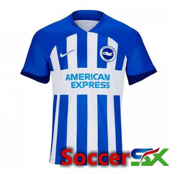 FC Brighton Home Soccer Jersey Blue White 2023/2024