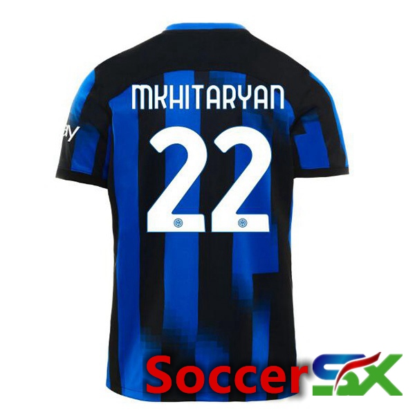 Inter Milan (MKHITARYAN 22) Home Soccer Jersey Blue 2023/2024