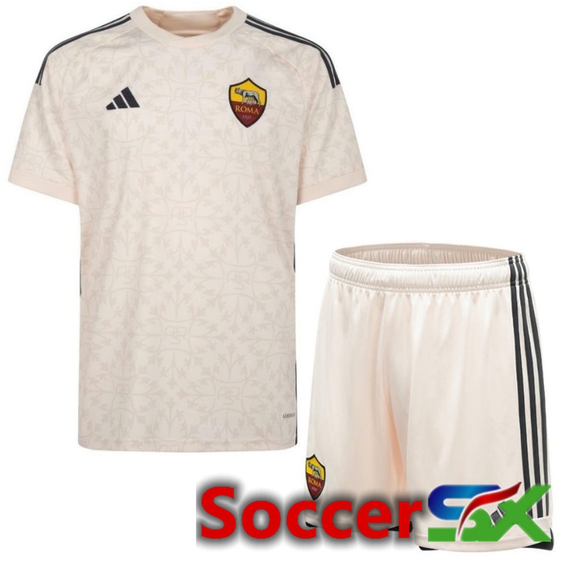 AS Roma Away Soccer Jersey + Shorts 2023/2024