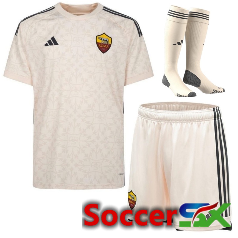 AS Roma Away Soccer Jersey (Shorts + Sock) 2023/2024