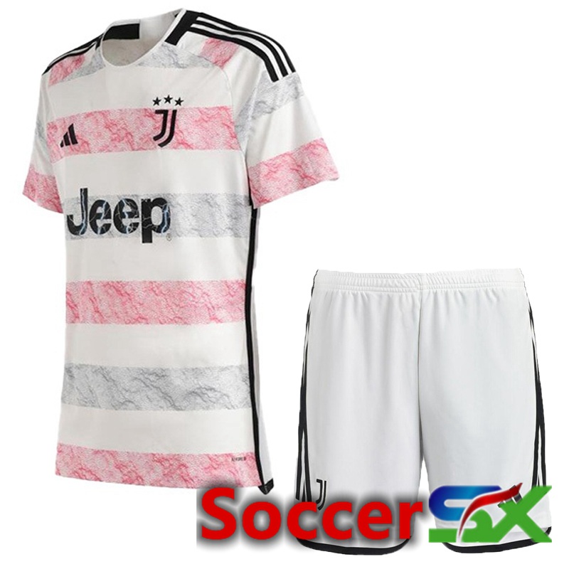 Juventus Away Soccer Jersey + Shorts 2023/2024