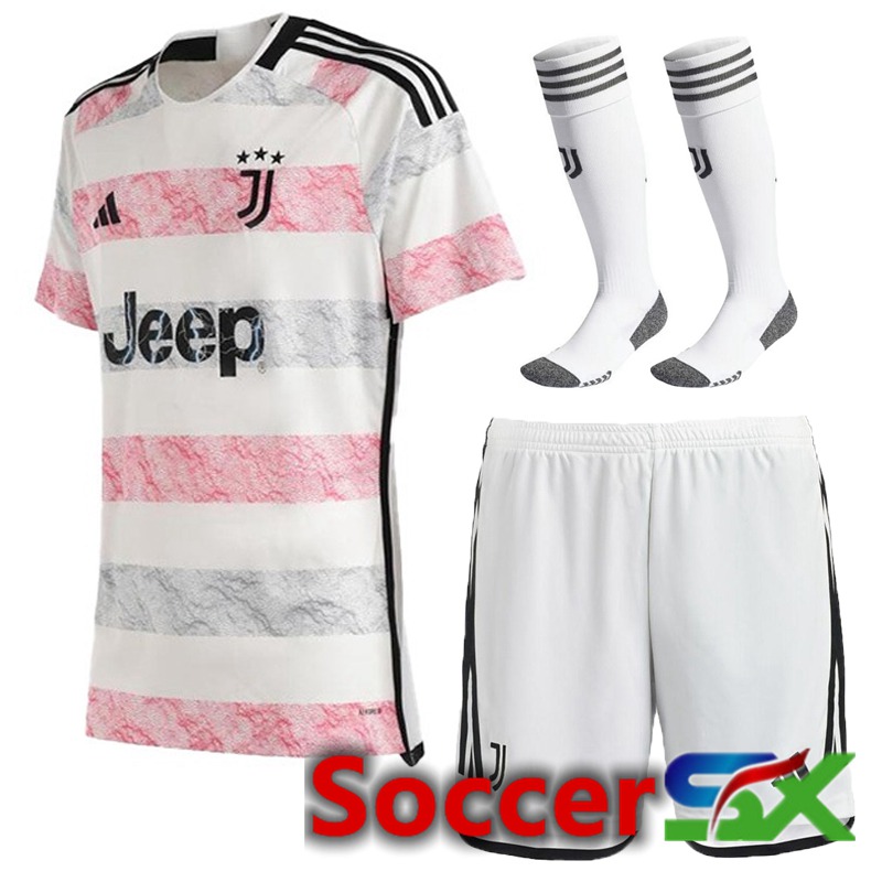 Juventus Away Soccer Jersey (Shorts + Sock) 2023/2024