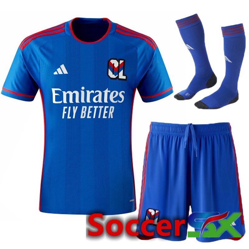 Lyon OL Away Soccer Jersey (Shorts + Sock) 2023/2024