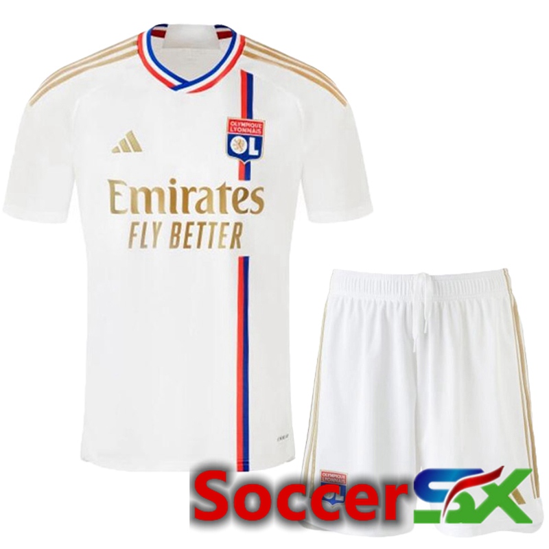 Lyon OL Home Soccer Jersey + Shorts 2023/2024