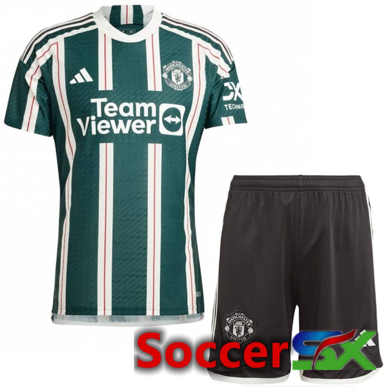 Manchester United Away Soccer Jersey + Shorts 2023/2024