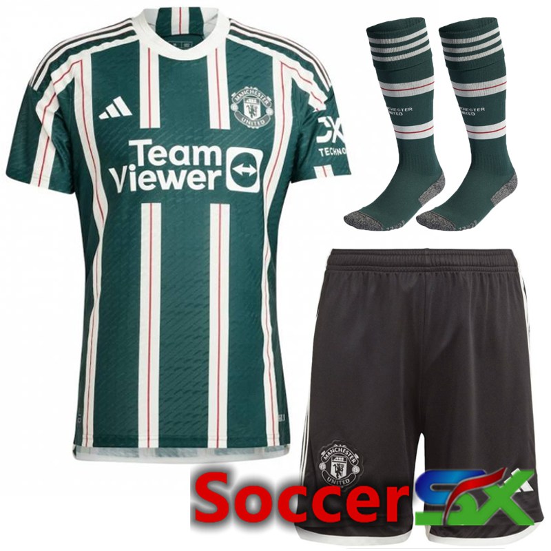 Manchester United Away Soccer Jersey (Shorts + Sock) 2023/2024