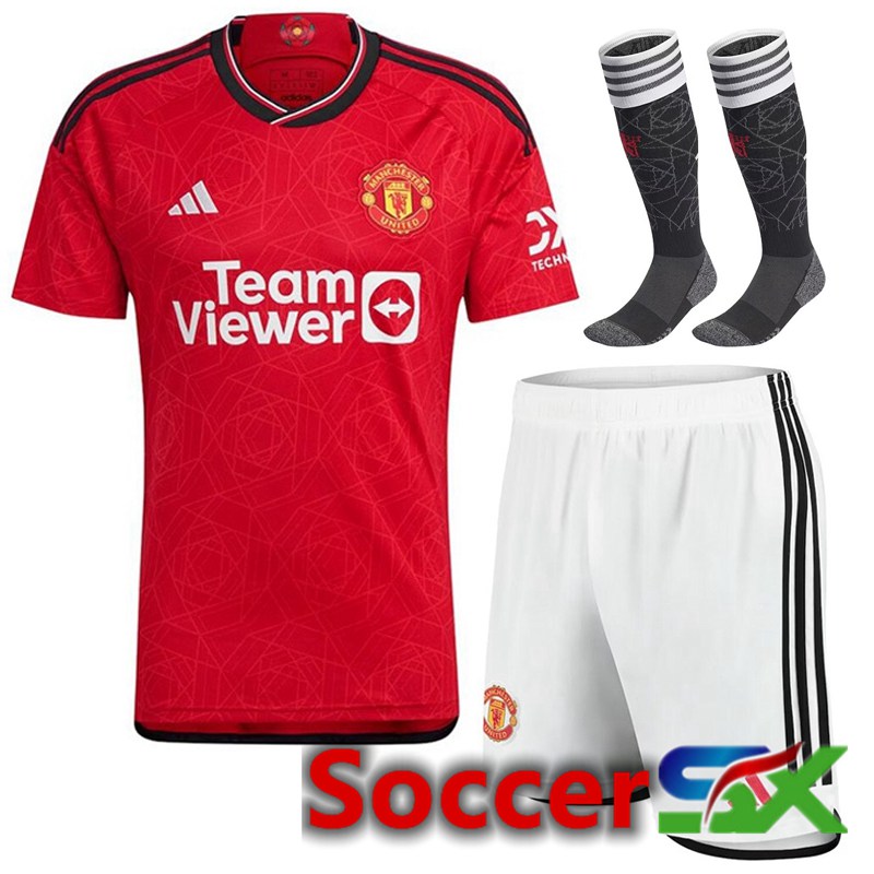 Manchester United Home Soccer Jersey (Shorts + Sock) 2023/2024
