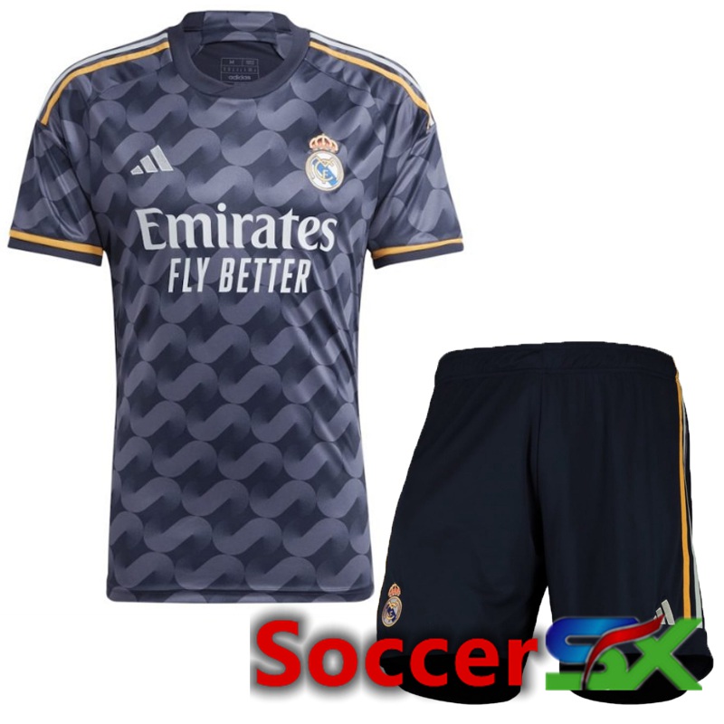 Real Madrid Away Soccer Jersey + Shorts 2023/2024