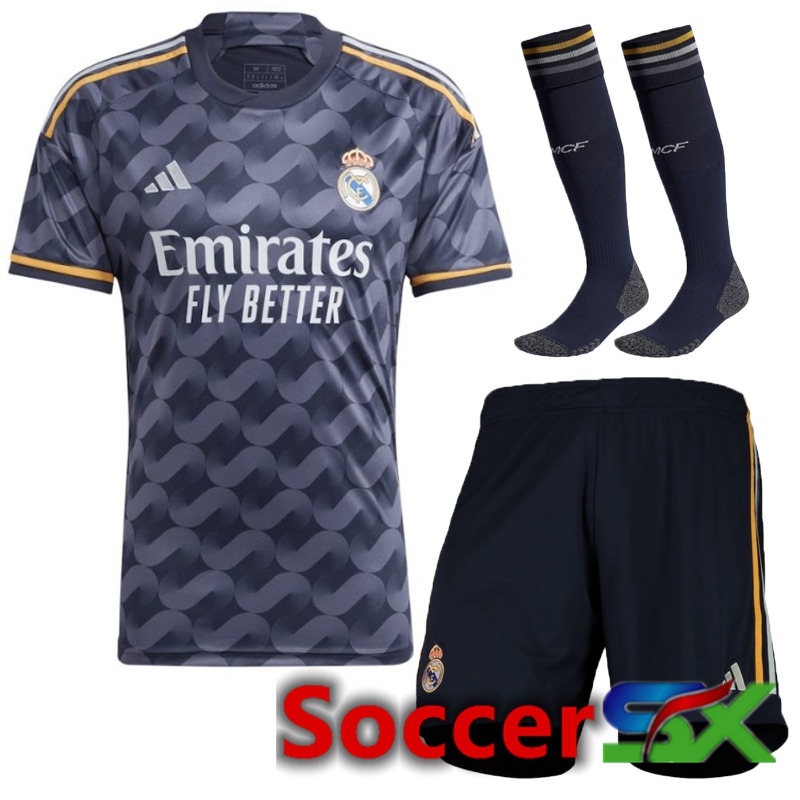 Real Madrid Away Soccer Jersey (Shorts + Sock) 2023/2024