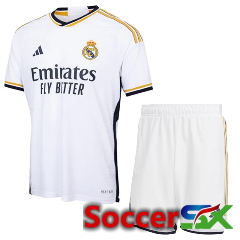 Real Madrid Home Soccer Jersey + Shorts 2023/2024