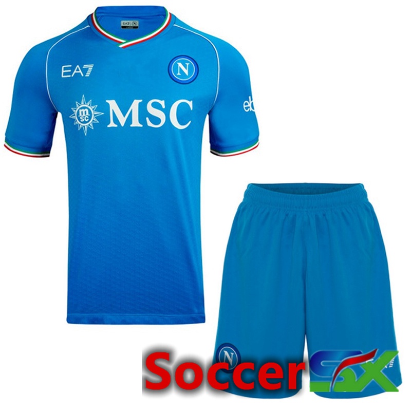 SSC Napoli Home Soccer Jersey + Shorts 2023/2024