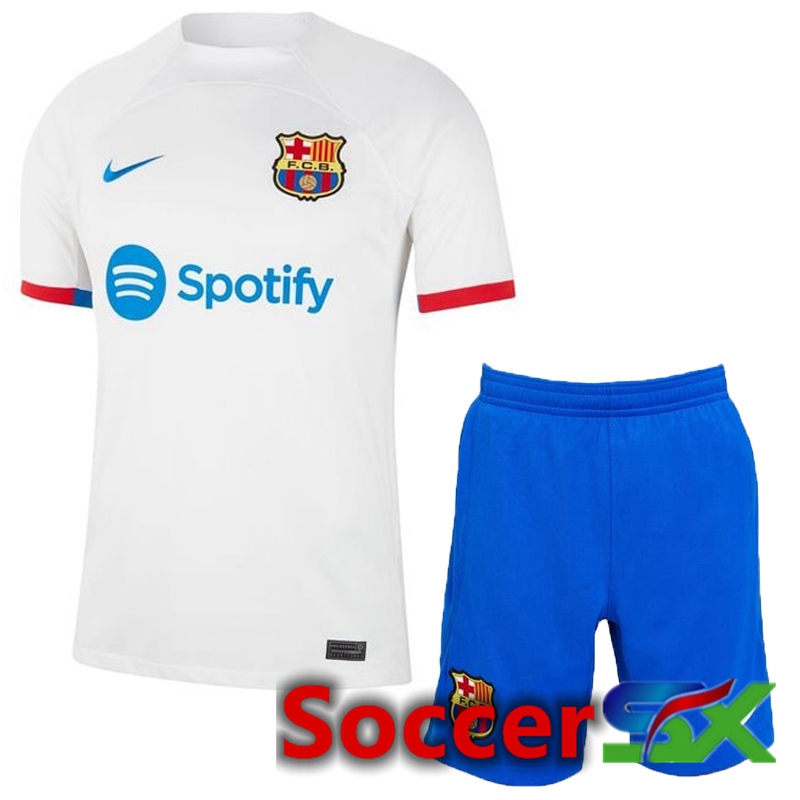 FC Barcelona Away Soccer Jersey + Shorts 2023/2024