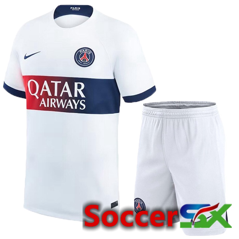 Paris PSG Away Soccer Jersey + Shorts 2023/2024