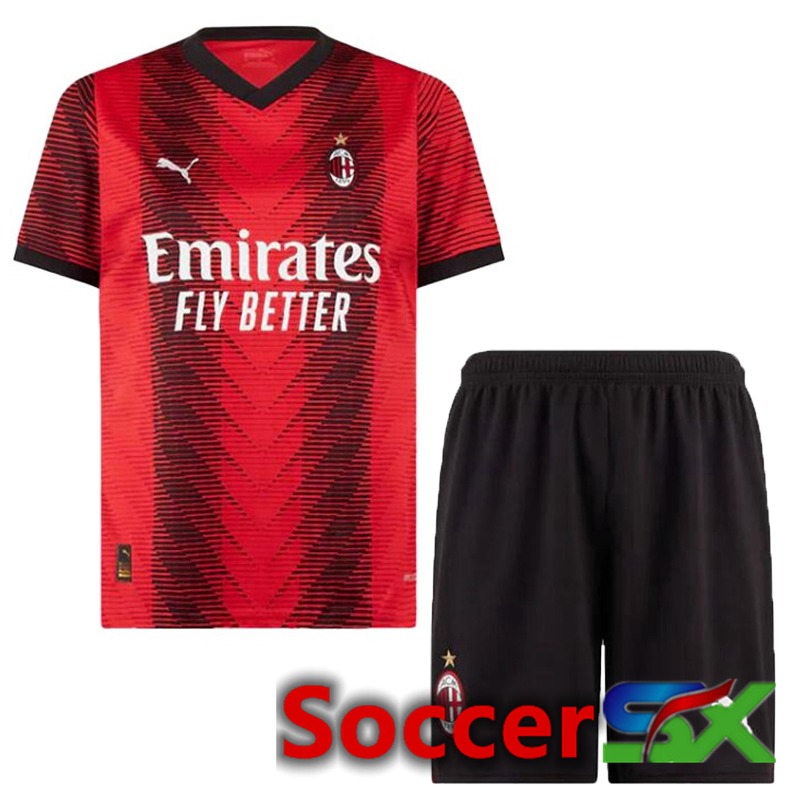 AC Milan Home Soccer Jersey + Shorts 2023/2024