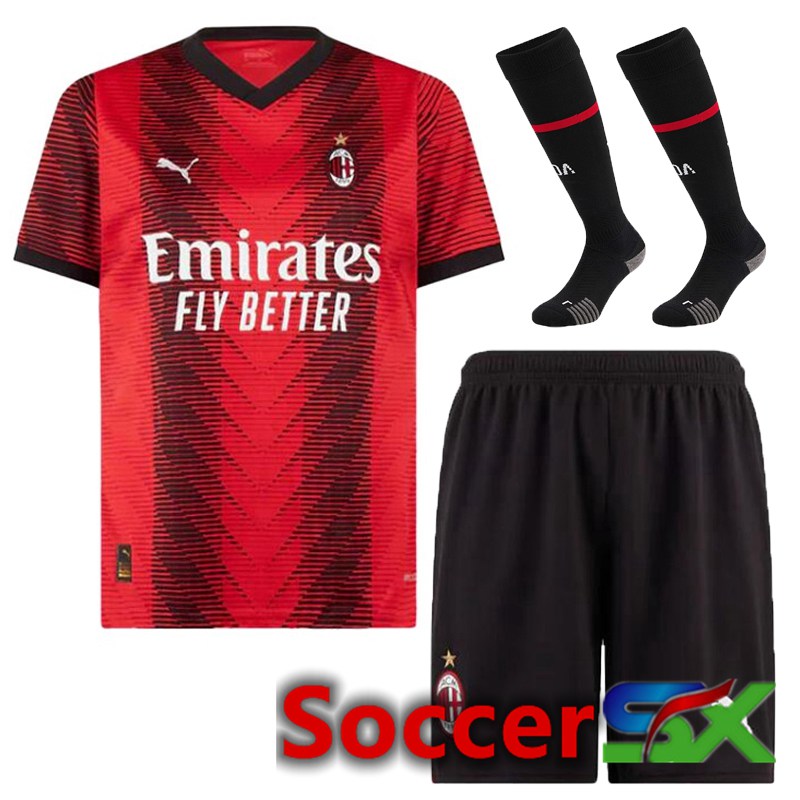 AC Milan Home Soccer Jersey (Shorts + Sock) 2023/2024