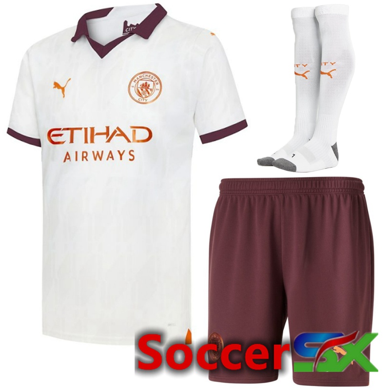 Manchester City Away Soccer Jersey (Shorts + Sock) 2023/2024