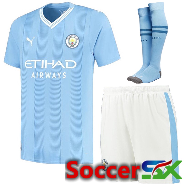 Manchester City Home Soccer Jersey (Shorts + Sock) 2023/2024