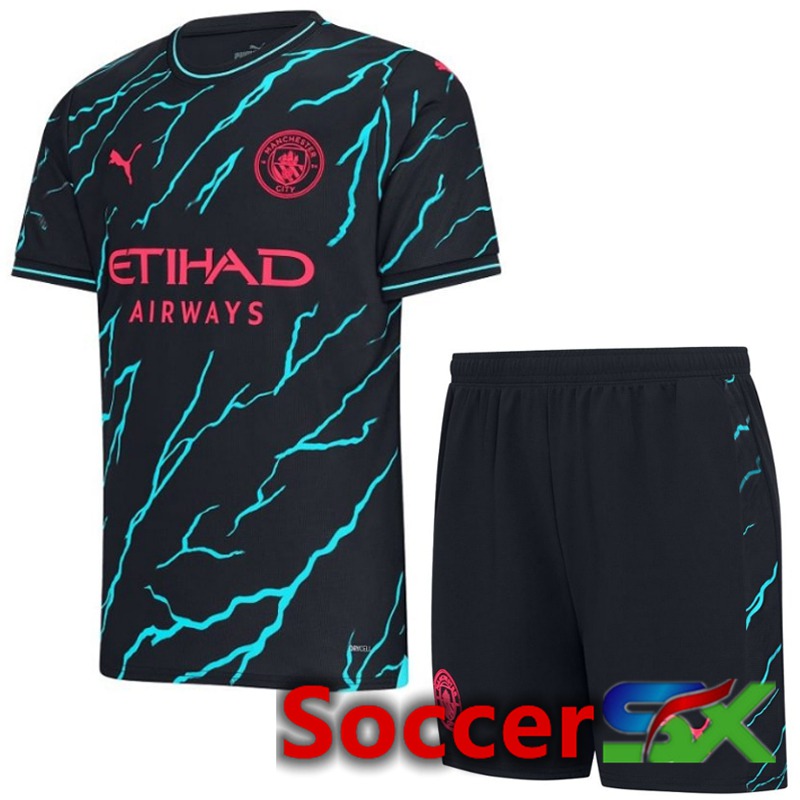 Manchester City Third Soccer Jersey + Shorts 2023/2024