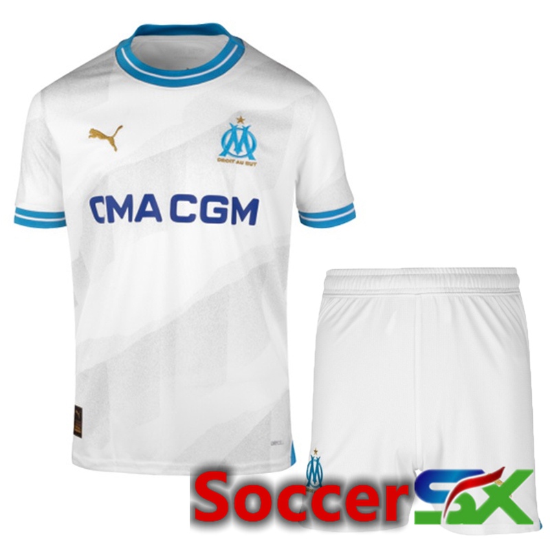 Marseille OM Home Soccer Jersey + Shorts 2023/2024