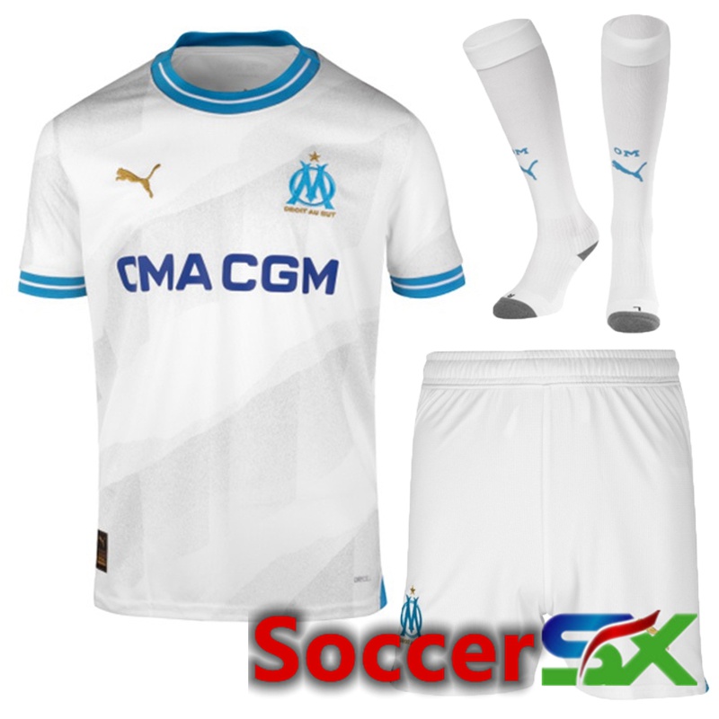 Marseille OM Home Soccer Jersey (Shorts + Sock) 2023/2024