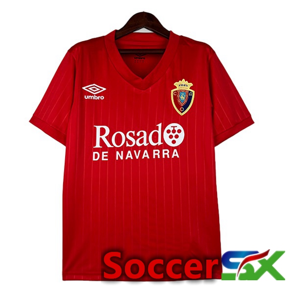 CA Osasuna Retro Home Soccer Jersey Red 1987-1988