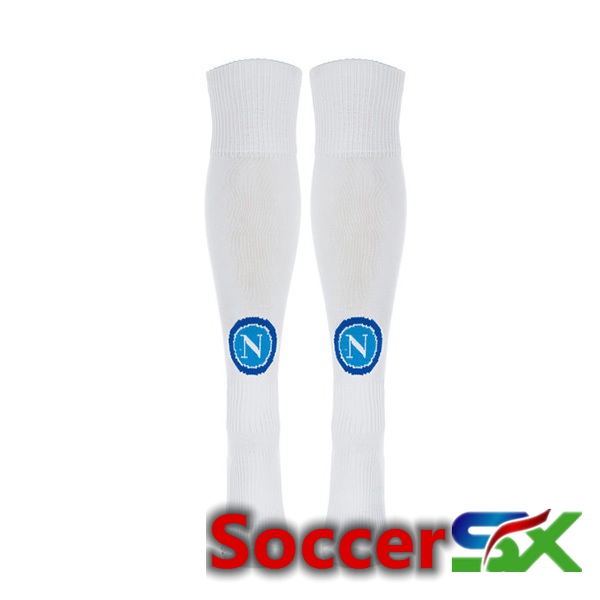 SSC Napoli Soccer Socks Away White 2023/2024