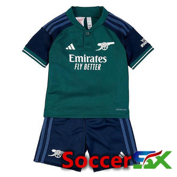 Arsenal Kids Soccer Jersey Third Green 2023/2024