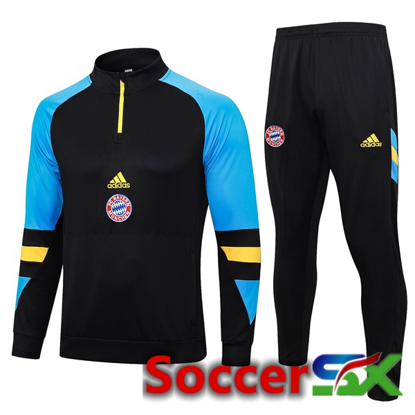 Bayern Munich Training Tracksuit Suit Black Blue 2023/2024